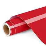 Permanent Vinyl for Cricut, 12"x4ft Red Self Adhesive Vinyl Roll for Cricut and Silhouette Cameo, Red Vinyl for Party Decoration, Window Stickers, Home Decor