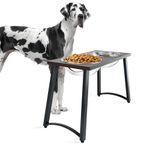 TIDANT Elevated Dog Bowls for Extra Large Dogs with 2 X-Large Stainless Steel Dog Bowls -3000ML(100oz), 16.5" Tall Raised Dog Bowl Stand, Dog Food & Water Bowls for Large Breed, Extra Large Dogs