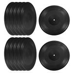 PATIKIL Blank Vinyl Records, 12 Inch 12 Pack CD Fake Vinyl Records for Wall Aesthetic Decor, Decorative Records for Roll Music Room Rock Party DIY Decoration, Black