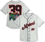 Marvel Unisex Avengers Baseball Jersey - Novelty Fashion Spider-Man Vintage Shirt - Jersey Top for Men and Women (S-4XL), Marvel Birch, Small