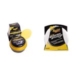 Meguiar's G7014EU Gold Class Carnauba Plus Premium Paste Car Wax 311g & X3080EU Even Coat 5 Inch Microfibre Applicator Pads (2 Pack) for Hand Applying Compounds, Polishes and Leather Cleaners