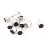 sourcing map 10 Pcs 6mm x 5mm Through Hole MIC Electret Microphone Condenser Pickup