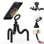 TELESIN° Magnetic Tripod for Flexible Smartphones - [2 in 1] Flexible adjustable mini mobile phone tripod, 360° Swivelling, Portable tripod with 1/4" thread, Suitable for iPhone/Android/Go Pro etc.