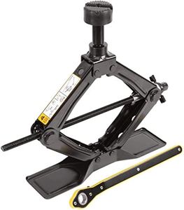 LEADBRAND Steel Scissor Jack for Car 1.8 Ton- Oversized Base | Portable, Ideal for SUV and Auto - Tire Changing Kit, Ratchet Handle Saving Strength Design,inches Ideal for Auto/Pickup/Truck/SUV/MPV…