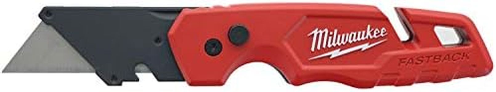 Milwaukee 48-22-1502 Fastback Folding Utility Knife with 5 Blade Storage, Wire Stripping Compartment, and Gut Hook