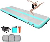 WelandFun Air Mat Tumble Track 10ft/13ft/16ft/20ft Inflatable Gymnastics Tumbling Mat 4/6/8 inchs Thickness Mats for Home Use/Gym/Yoga/Training/Cheerleading/Outdoor/Beach/Park wih Electric Air Pump