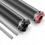 Pair of 2" Garage Door Torsion Springs Replacement Set with Winding Bars, Upgrade Precision Aluminum Stationary&Winding Cones,for Family Replacement and Installation,MIN 18,000 Cycles(0.225x2''x26'')