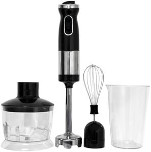 Healthy Choice Stick Hand Blender - 700W Powerful 3-in-1 Electric Hand Blender - Ideal for Blending, Mincing, Chopping, Whipping, Pureeing, Frothing - Handheld Mixer - Black