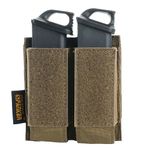 EXCELLENT ELITE SPANKER Pistol Mag Pouch for Glock 92F Double/Triple Molle Magazine Pouch(Double-Coyote brown)