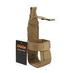 Excellent Elite Spanker Outdoor Tactics Portable Belt Bottle Holder Molle Bottle Carrier for Hunting Walking Running Cycling Hiking Can Adjust The Size(Coyote Brown)