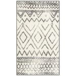 Maples Rugs Kitchen Rugs - Abstract Diamond 1'8 x 2'10 Distressed Style Non Skid Washable Throw Rugs [Made in USA] for Entryway and Bedroom, Neutral