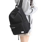 Backpack for School Black Women College High School Bag for Girls Teen Boys Book Bag Casual Travel Laptop Backpacks for Men