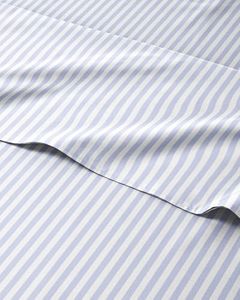 Kids Blue Stripes King 4 Piece Sheet Set - Boys, Girls, Teens, Toddler - Easy Fit Deep Pockets - Breathable, Hotel Quality Sheets - Machine Washable - Wrinkle Free & Cooling - KidKingStripesBlue