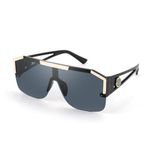 FEISEDY Square Flat Top Shield Sunglasses One Piece Frameless Stylish Women Men UV400 B2765