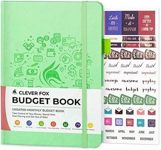 Clever Fox Budget Book – Financial Planner Organizer & Expense Tracker Notebook. Money Planner Account Book for Household Monthly Budgeting and Personal Finance. Compact Size 5.3″ x 7.7″ – Mint Green