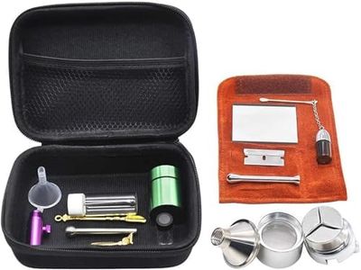 GFYWZ Herb Grinder Tool Kit Tabacco da fiuto Bottiglia Grinder Tabacchiera con la Scatola Nera e la Borsa (12 Pezzi)