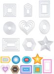 UCEC 9 Pack Metal Cutting Dies for Paper Crafting Die Cuts for Card Making