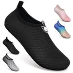 WateLves Beach Swim Aqua Socks Barefoot Water Shoes Swimming Yoga Sea Snorkeling Diving Pool Women Mens Kd Black 4.5/5.5 UK