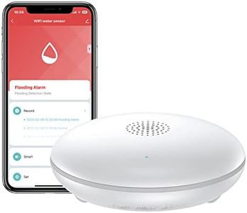 HEIMAN WiFi Water Leak Detector, Smart Water Sensor Alarm, 75 dB Water Flooding Alerts and App Remote Notifications, Leak and Drip Detectors for Home, Basement, Kitchen, Laundry, Bathroom