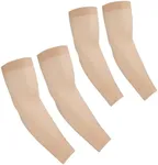 TEVEUNI Arm Sleeves for Men Women, Sun Protection Cooling UPF 50 Compression Arm Sleeve (Beige)