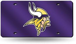 NFL Minnesota Vikings Laser-Cut Auto Tag (Purple Mirror)