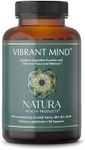 Natura Health Products Vibrant Mind - Nootropic Brain Supplement for Memory and Focus* - Featuring Bacopa, Ginkgo Biloba, Centellin & Phosphatidylserine -Caffeine Free (90 Capsules)