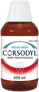 Corsodyl Mouthwash Gum Disease Treatment for Adults, Chlorhexidine mouthwash for Gingivitis Treatment, Fresh Mint, 600ml