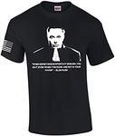 Trenz Shirt Company in Musk We Trust Elon Portrait Funny Men's Short Sleeve T-Shirt Graphic Tee - Black-Large