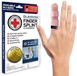 Doctor Developed Finger Splint & Handbook - Trigger Finger, Arthritis, RSI - Fits Ring, Index, Pinky & Middle - 2 sizes (Pink, S/M)