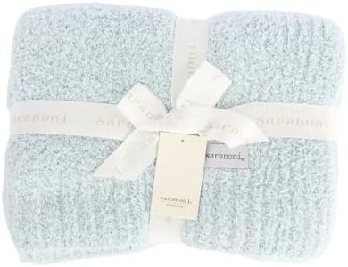Saranoni Bamboni Baby Blanket | Luxury Plush Super Soft Blanket | Breathable Comfy Blankets for Kids and Teens | Sky Blue - 40" x 60"