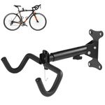 HASTHIP® Bicycle Wall Mount Stand, Heavy Duty BikeHanger for Home & Garage, Foldable Retractable Wall Mounted Rack Cycle Hanger Mount Rack for Indoor & Outdoor Storage Hanging Stand MTB Cycle