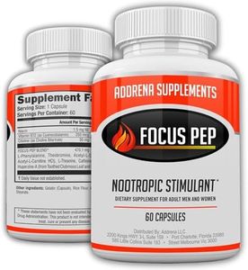 Focus Pep- Over the Counter Stimulants to Speed Up Naturally: Study Alternative and Energy for Nootropic Brain Boosting, 60 Pills