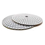 2pcs 7" inch 180mm Diamond Polishing Pads Grits for Granite Concrete Marble Polishing Wet/Dry 50#