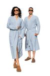 ORMES Muslin Unisex Bathrobe Women & Men, Turkish 100% Cotton Kimono Lightweight Robe | Long Robes Soft, Absorbent, Spa robes (CA/US, Alpha, Small, Medium, Regular, Regular, Green)