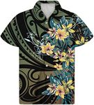 UIOKLMJH Men's Black Gold Stripes Print Polynesian Tribal Shirts Men's Comfort Tops