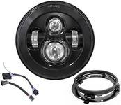 Z-OFFROAD New 7 inch LED Headlight High Low Beam Headlamp Compatible With Harley Davidson Street Glide Electra Glide Ultra Classic Road King Heritage Softail Fatboy CVO Tri Motorcycle - Black