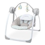 Ingenuity Portable Swing 2 Go - Endless Bloom - 6 Speeds - 10 Melodies - 2 Toys - 0-9M