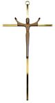 Risen Christ on Cross | Christian Home Wall Décor | Gold-Tone Metallic Finish | Great Catholic Gift for Baptism, First Holy Communion, and Confirmation