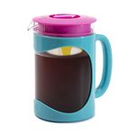 Primula Burke Throwback Deluxe Cold Brew Iced Coffee Maker, Comfort Grip Handle, Durable Glass Carafe, Removable Mesh Filter, Perfect 6 Cup Size, 1.6 Qt, Multicolor