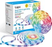 TP-Link Tapo Smart LED Light Strip, 100 Color Zones RGBIC, Sync-to-Sound, 32.8ft(2 Rolls of 16.4ft) Wi-Fi LED Strip Works w/Alexa & Google, IP44 PU Coating, Trimmable, 2 Yr Warranty (Tapo L920-10)