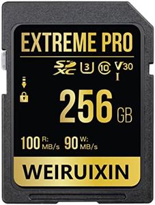 256GB SD Card 4K Ultra-HD Video Premium High Speed Memory Card SDXC Up to 100MB/s, Shockproof, Waterproof, Temperature Proof and Protected from x-Rays