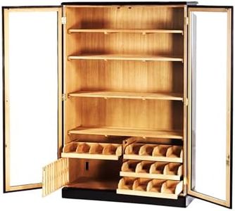 Quality Importers Commercial Display Humidor, Up to 4000 Cigar Capacity, Tempered Glass Doors, 4 Adjustable Spanish Cedar Shelves, Model HUM-4000