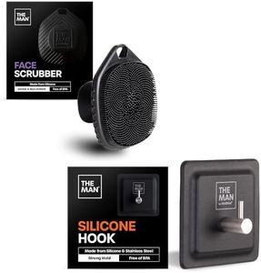 The Man Silicone Face Scrubber & Silicone Hook – Bundle