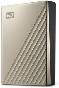 WD Western Digital 2TB My Passport Ultra Portable Hard Disk Metal Drive, USB-C & USB 3.1 with Automatic Backup,Password Protection, Compatible with Windows&Mac, External HDD-Gold