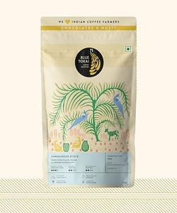 Blue Tokai Coffee Roasters Sandalwood Estate - Medium Dark Roast|South Indian Filter Grind 1 Kg|Classic Filter Coffee|100% Arabica Beans|Specialty Coffee|Freshly Roasted Ground Coffee,Bag