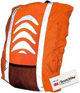 Salzmann 3M Reflective and Waterproof Backpack Cover - Made with 3M Scotchlite - High Visibility Raincover for Rucksacks