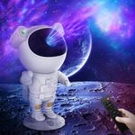 PESCA Astronaut Galaxy Projector with Remote Control - 360° Adjustable Timer Night Lamp, Kids Astronaut Nebula Night Light, for Baby Adults Bedroom, Gaming Room, Home and Party