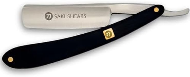 Saki Shears Professional Straight Razor for Men - Barber Shaving Razor - Wood Handle (Enjin)