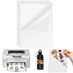 A4 Sticker Paper Labels, ADERTOS 30 Sheets Waterproof Printable Vinyl Stickers Paper Clear Sticker Printer Paper Self-Adhesive Vinyl Inkjet Film Decal for Inkjet & Laser Printers - Clear, 297 x 210 mm