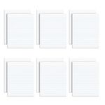 Ampad Evidence Glue Top 8-1/2 x 11 Pads, Wide Rule, White, 50 Sheets Per Pad, 12 Pack (21-112)